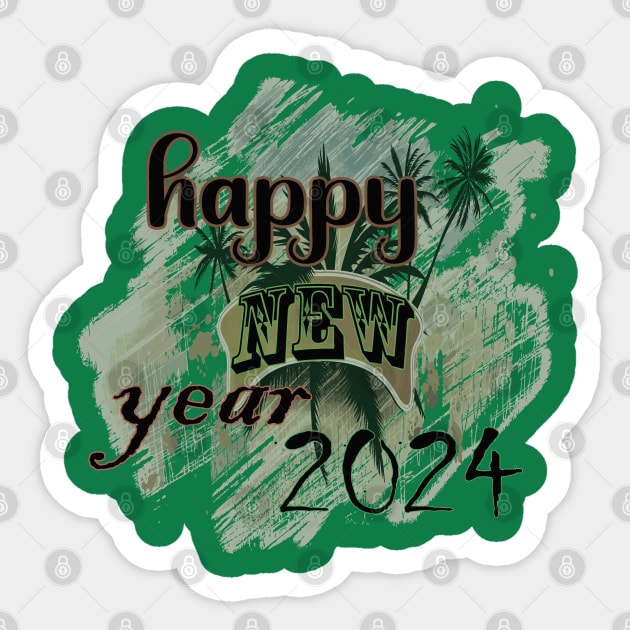happy new year 2024 t shirts Sticker by RASCREATION 